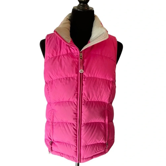 L.L. Bean 80% Goose Down Puffer Vest Pink Women Small - Picture 1 of 8